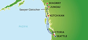 NCL Route © Norwegian Cruise Line